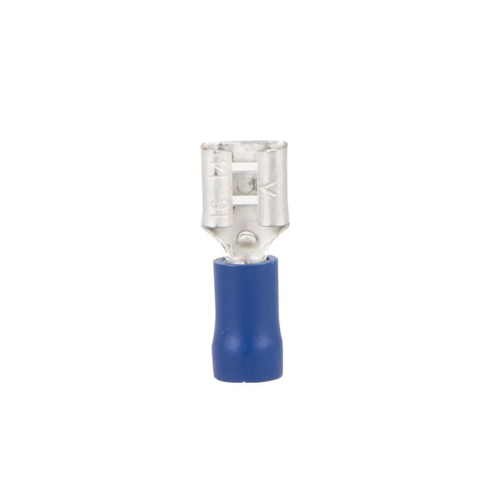 DWS Vlakstekkerhuls 6,3 mm blauw per 10 stuks