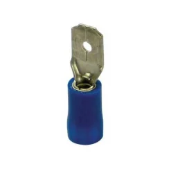 DWS Vlakstekker 6,3mm blauw per 10 stuks