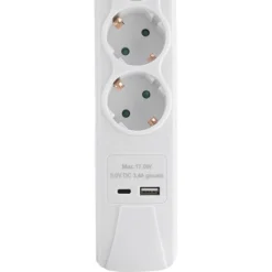DWS 3-voudige stekkerdoos met USB A-C