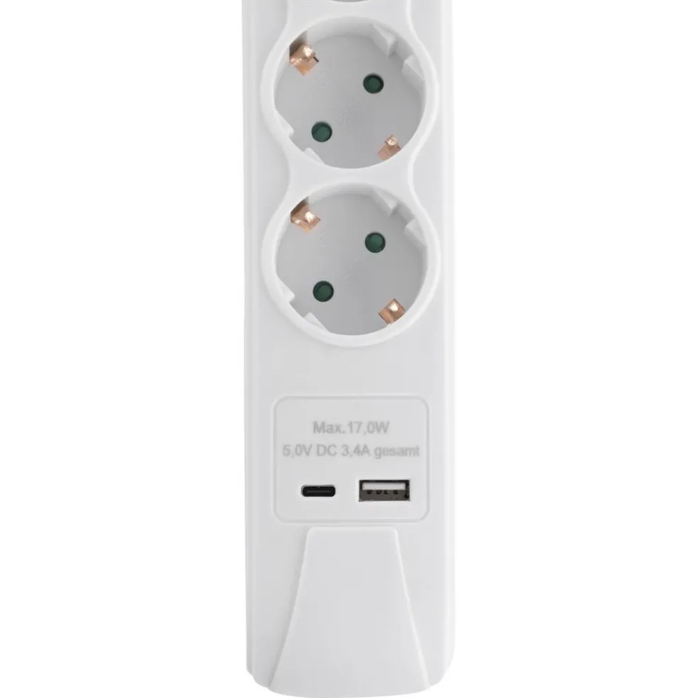 DWS 3-voudige stekkerdoos met USB A-C