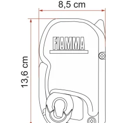 Fiamma F45 S 450 cassetteluifel deep black - Royal Grey