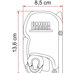 Fiamma F45 S 260 cassetteluifel titanium - Royal Grey