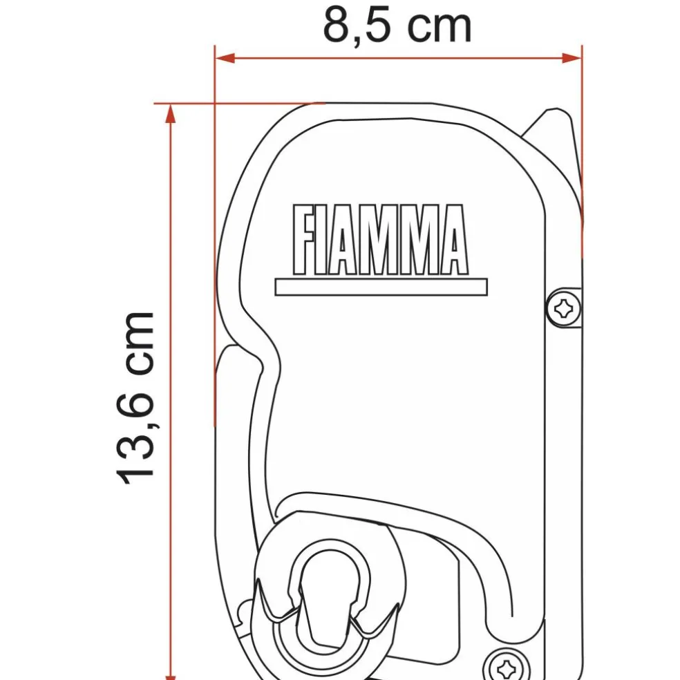 Fiamma F45 S 190 cassetteluifel titanium - Royal Grey