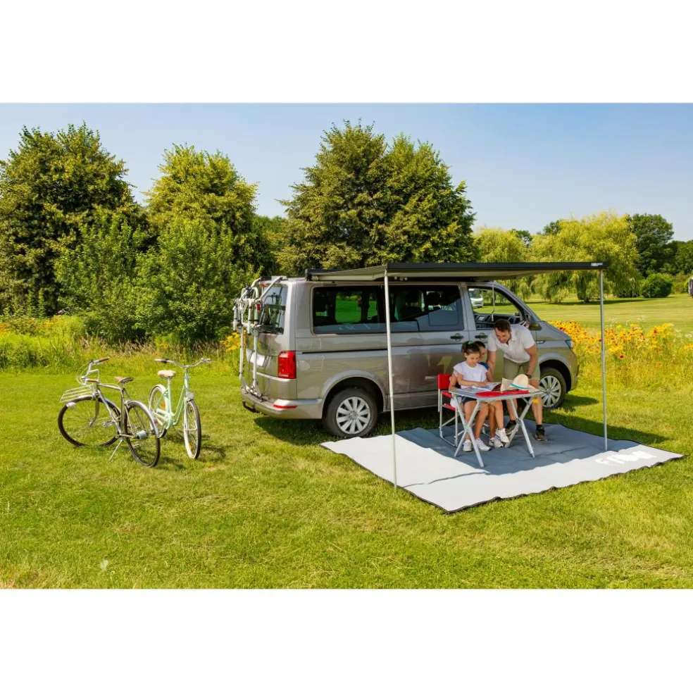 Fiamma F45 S 300 VW Multivan Transporter T5 T6 met C-rail cassetteluifel deep black - Royal grey