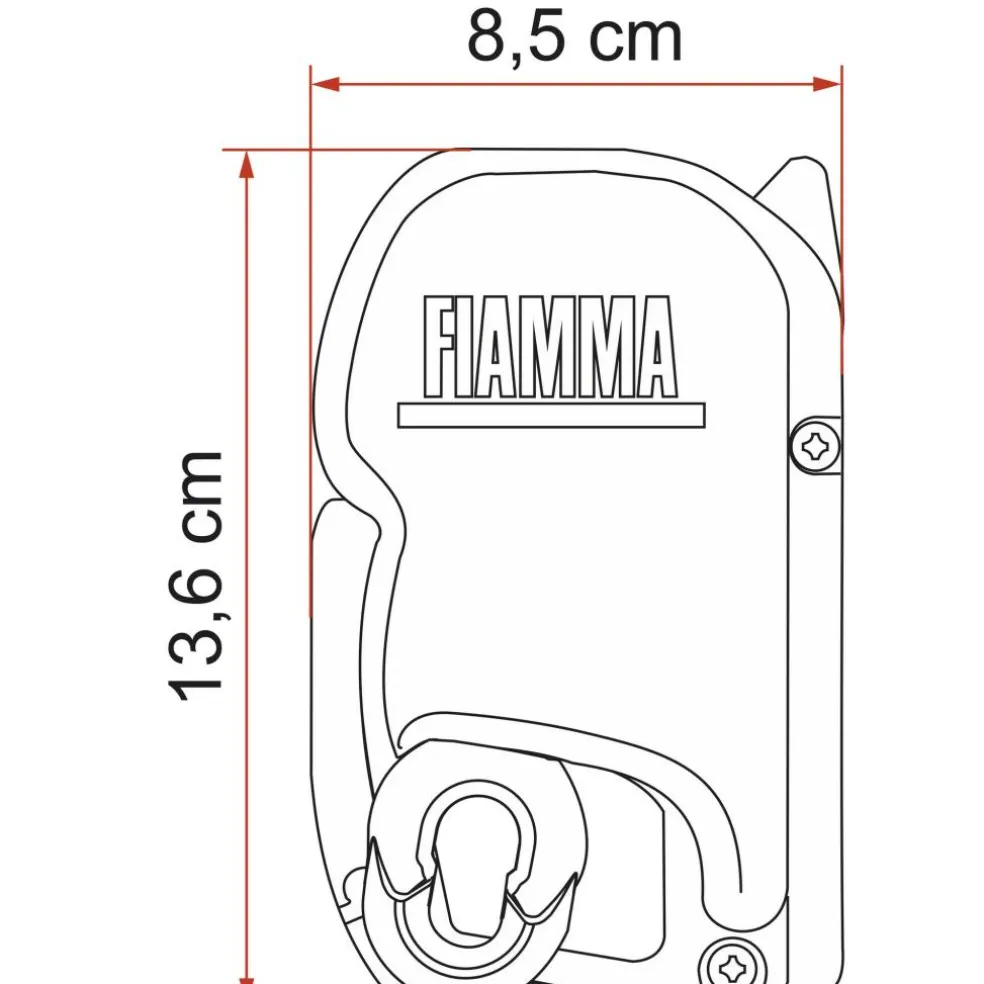 Fiamma F45 S 300 VW Multivan Transporter T5 T6 met C-rail cassetteluifel deep black - Royal grey