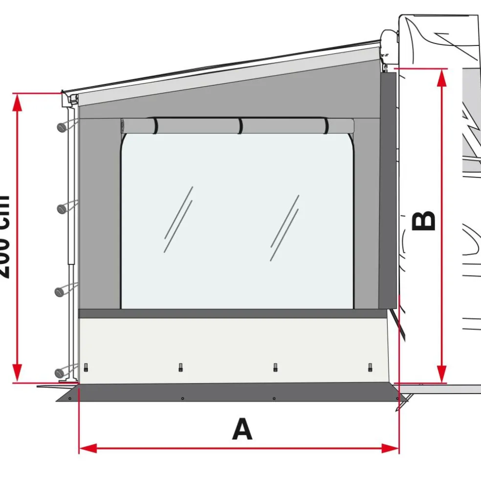 Fiamma Side W Pro Shade F45 F65 F80 zijwand links