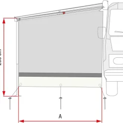 Fiamma Sun View Side F45 F65 F80 zijwand schaduwdoek