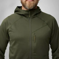 Fjällräven Abisko Grid Hoodie fleece vest heren deep forest