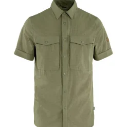 Fjällräven Abisko Trekking SS overhemd heren light olive