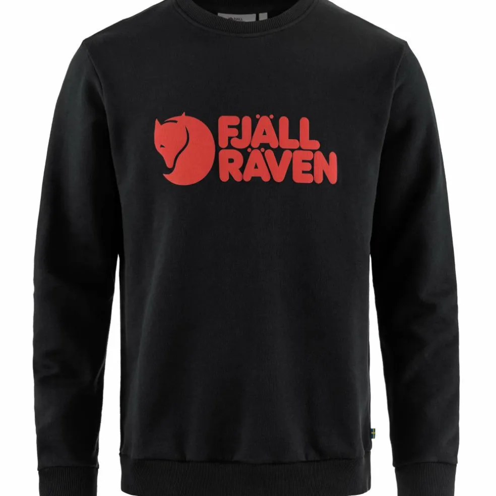 Fjällräven Logo sweater heren black