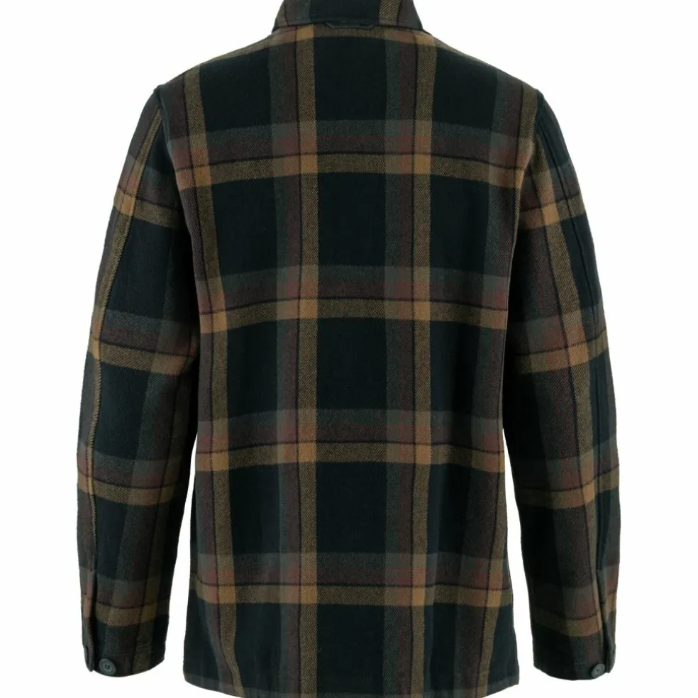 Fjällräven Singi Flannel overhemd heren dark navy wood brown