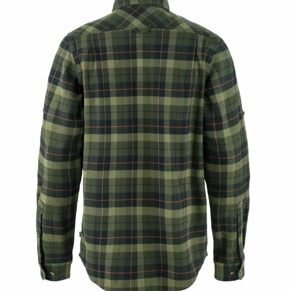 Fjällräven Singi Heavy Flannel overhemd heren black deep forest