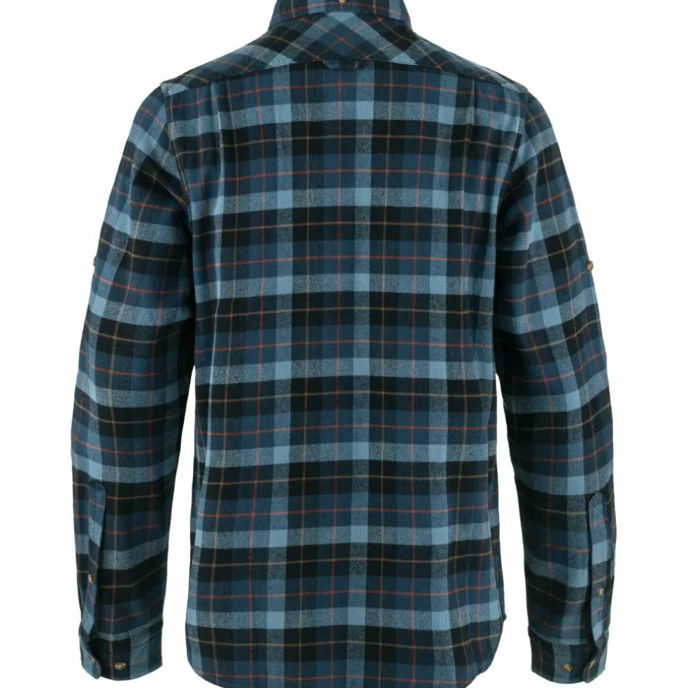 Fjällräven Singi Heavy Flannel overhemd heren dark navy indigo blue