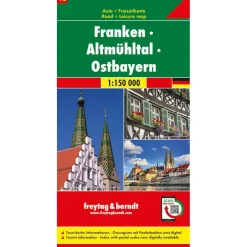Freytag & Berndt Franken Altmühltal Oost-Beieren vrijetijds- en wegenkaart