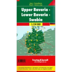 Freytag & Berndt  Oberbayern Niederbayern Schwaben vrijetijds- en  wegenkaart