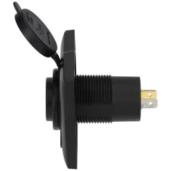Haba C-line Power Line 2x USB-C PD 36W lader  wandcontactdoos met klep black