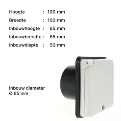 Haba wandcontactdoos 230V wit