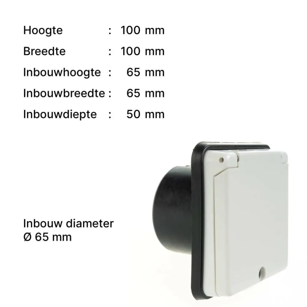 Haba wandcontactdoos 230V wit