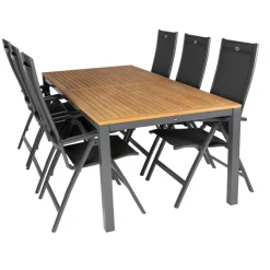 Hartman Sonata 220 Troy 6 verstelbaar tuinset xerix teak  anthracite