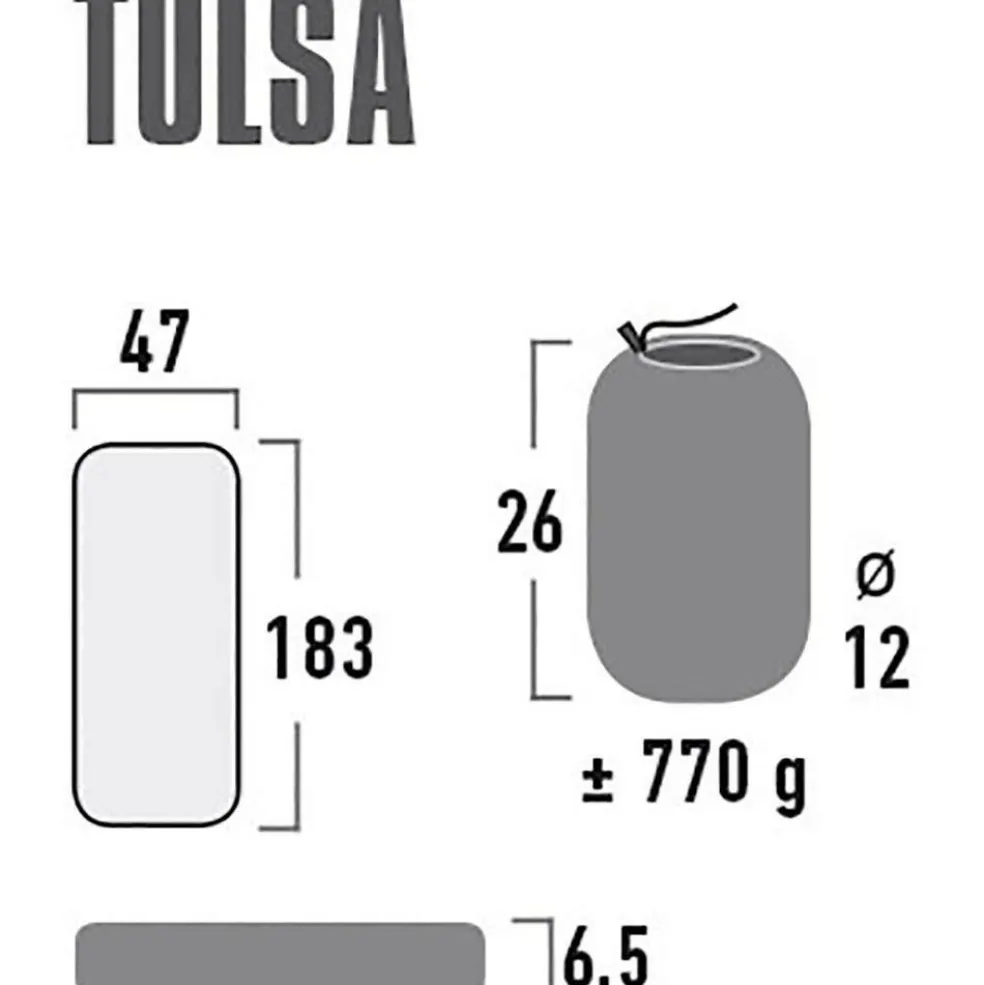 High Peak Tulsa luchtbed dark grey