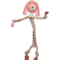 HuggleHounds Bitsy Bunny Natural Rope Knottie Large hondenspeelgoed