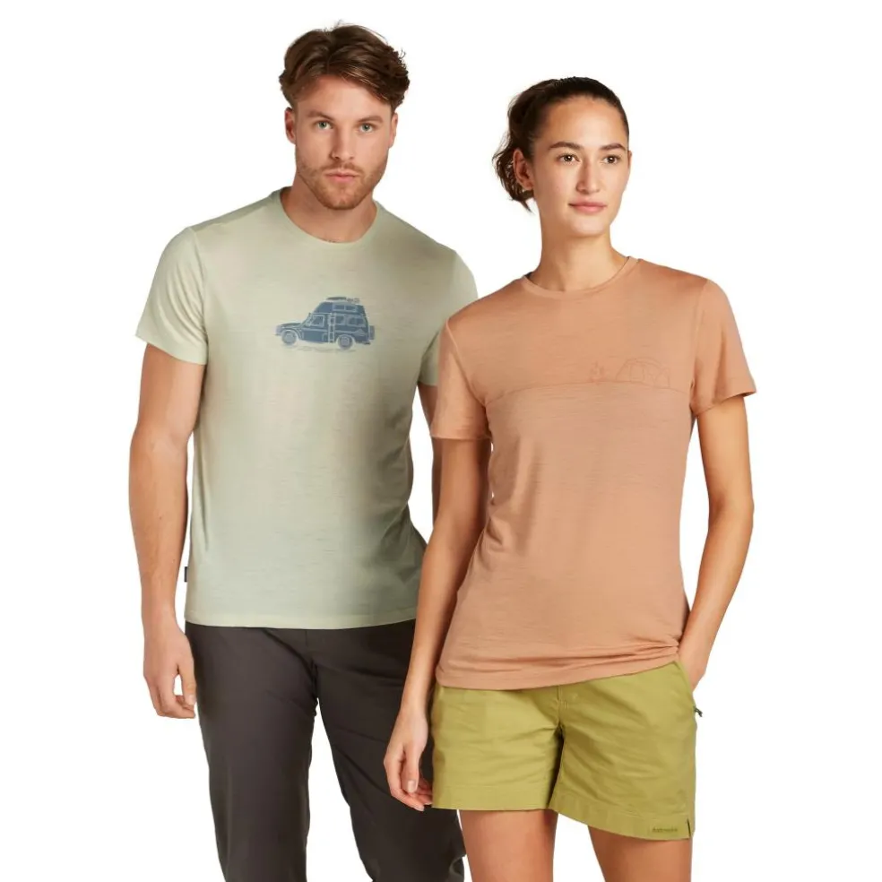 Icebreaker Merino 150 Tech Lite Cosy Camper shirt heren ashen