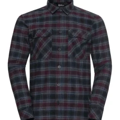 Jack Wolfskin  Baja overhemd heren check dark navy