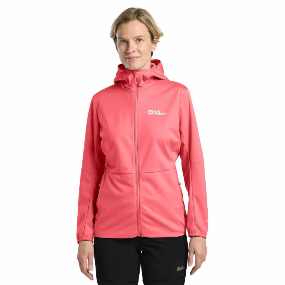 Jack Wolfskin Feldberg softshell jas dames sunset coral
