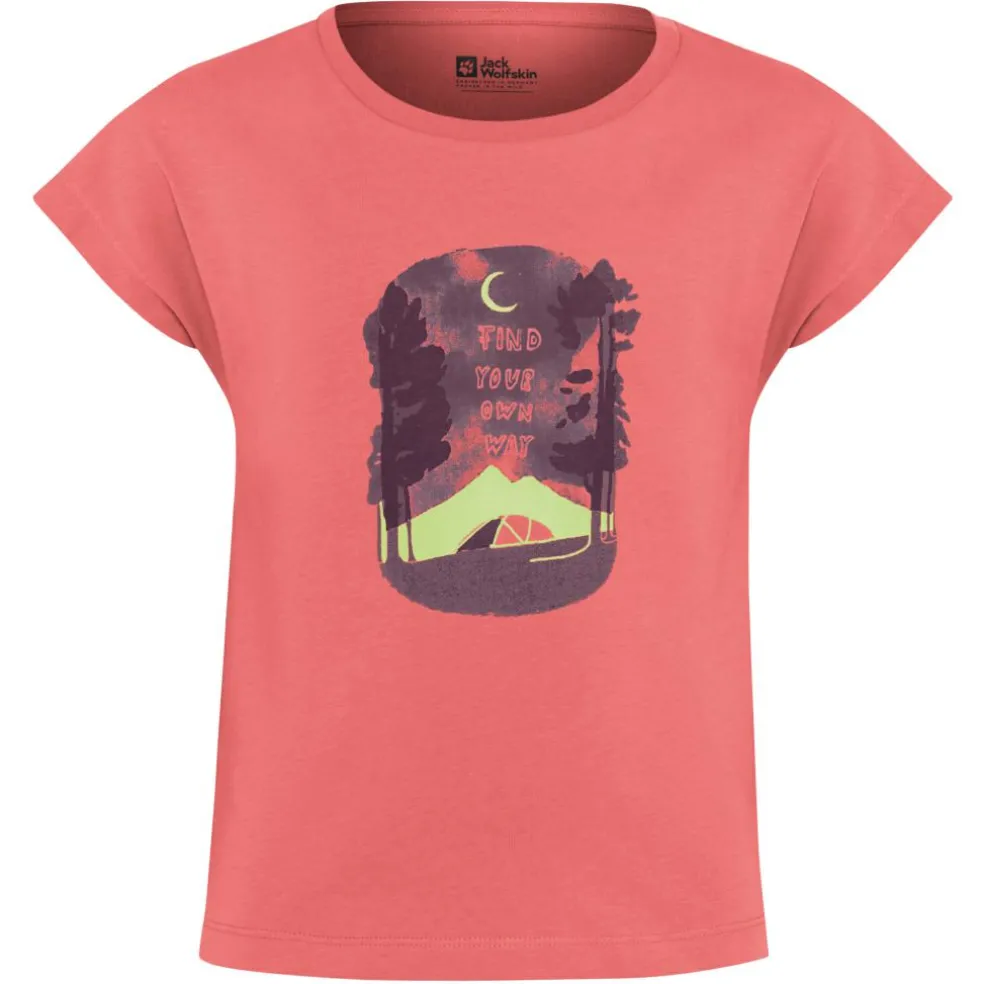 Jack Wolfskin Graphic shirt junior sunset coral