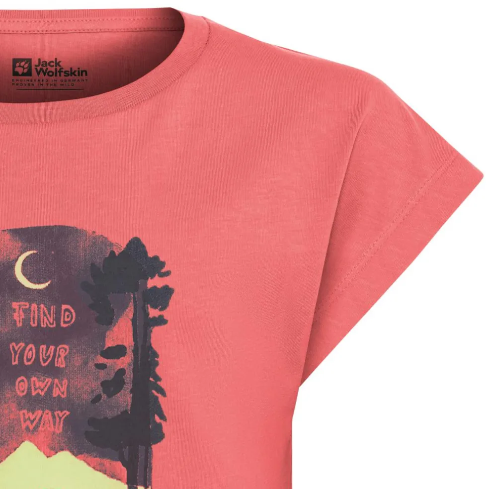 Jack Wolfskin Graphic shirt junior sunset coral