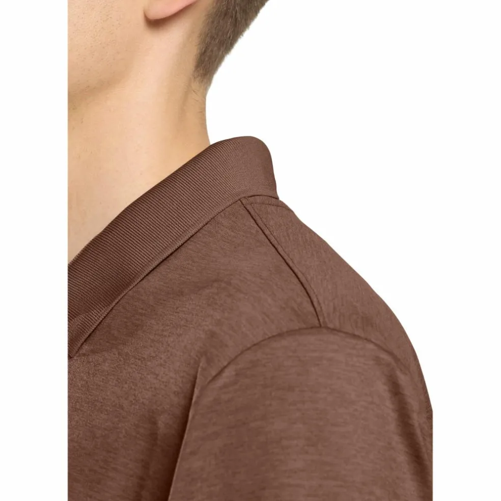 Jack Wolfskin Travel polo heren dark rust heather
