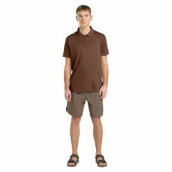 Jack Wolfskin Travel polo heren dark rust heather