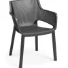 Keter Elisa stapelbare tuinstoel graphite