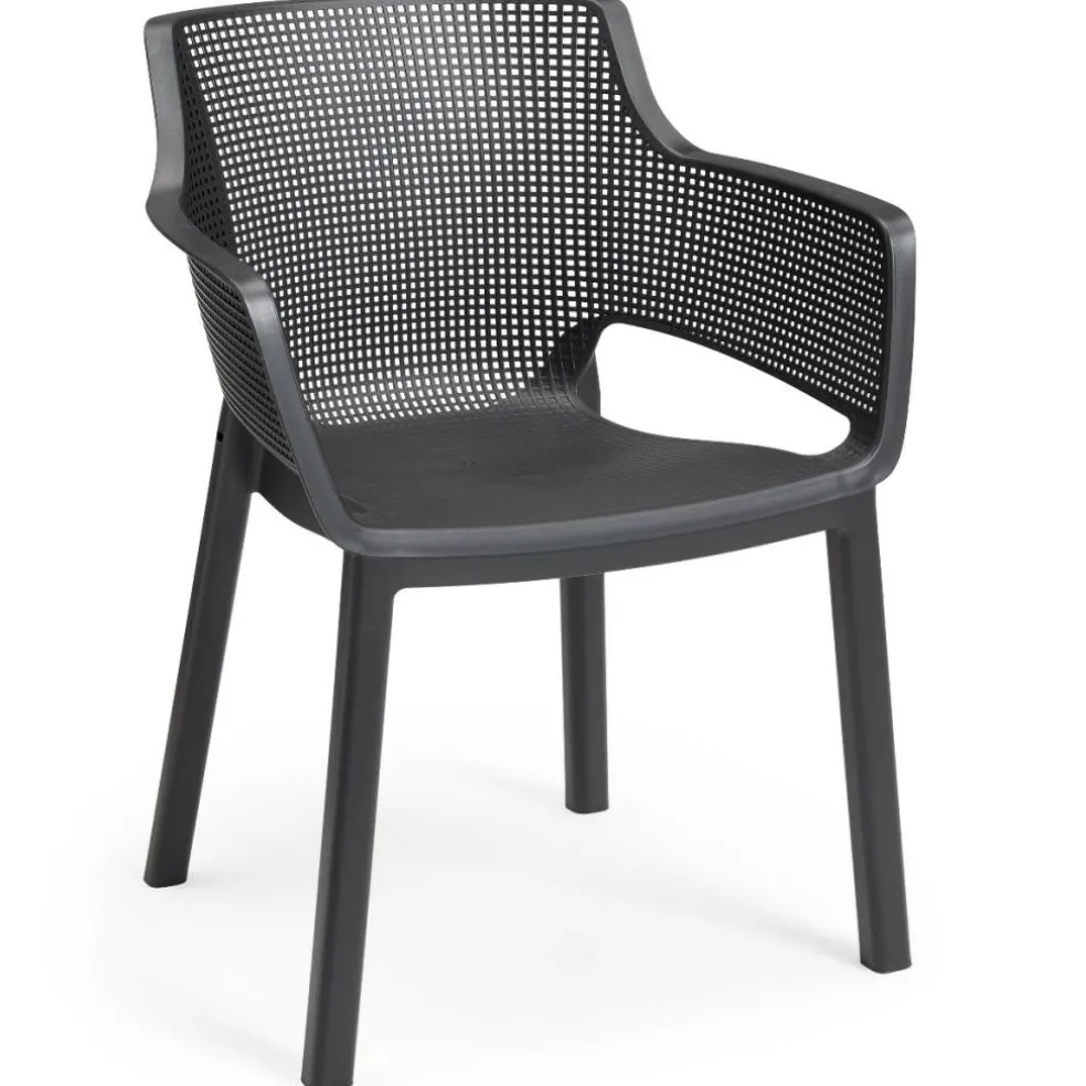 Keter Elisa stapelbare tuinstoel graphite