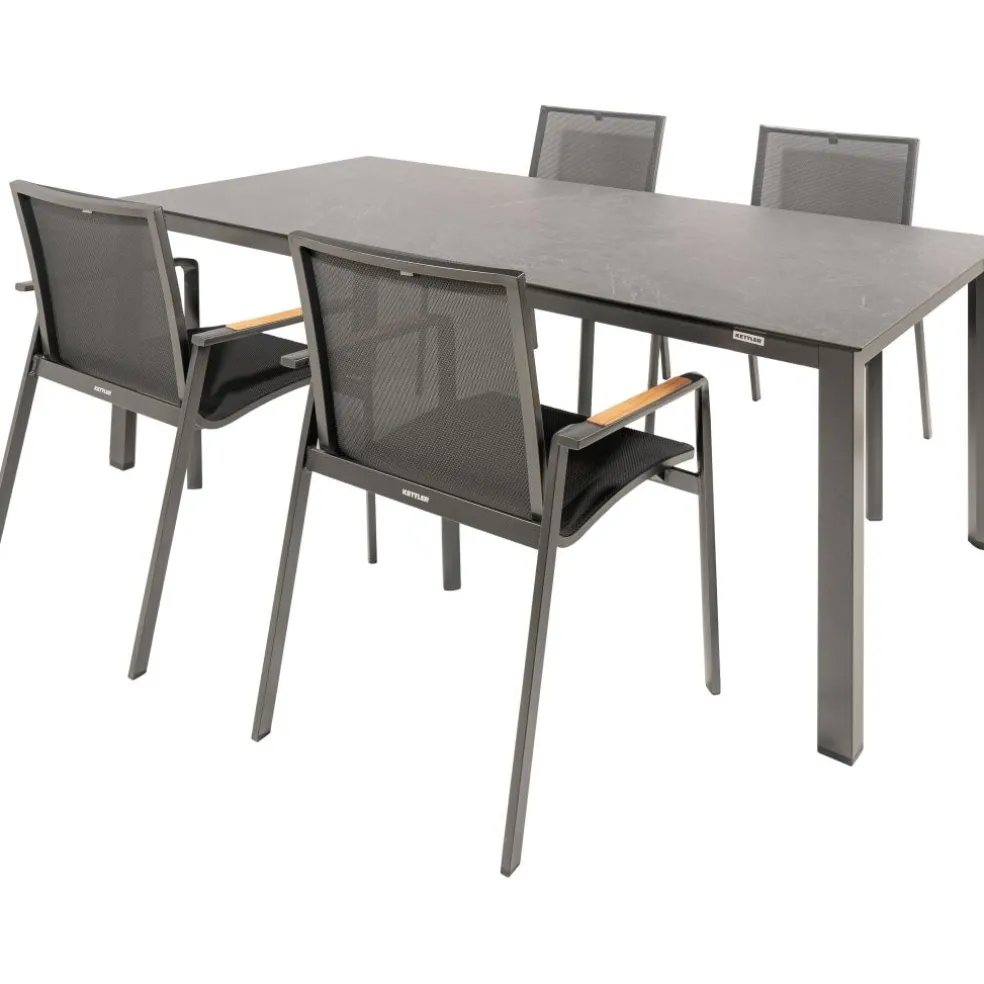 Kettler HPL 180 Diamond 4 dining tuinset jura antraciet