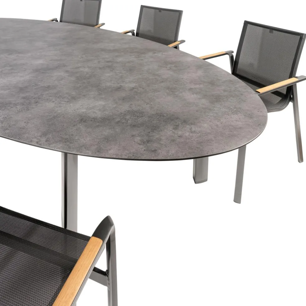 Kettler HPL Edge 240 Diamond 6 dining tuinset antraciet