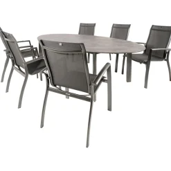 Kettler HPL Edge 240 Legato 6 dining tuinset antraciet