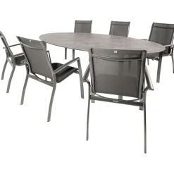 Kettler HPL Edge 240 Legato 6 dining tuinset antraciet
