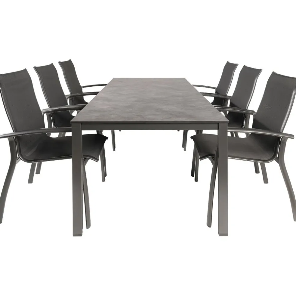 Kettler HPL 220 Legato 6 dining tuinset antraciet