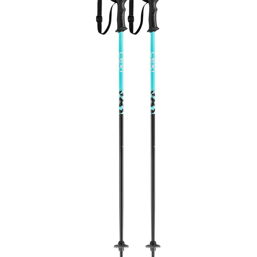 Leki Rider skistokken junior dark blue light turquoise white