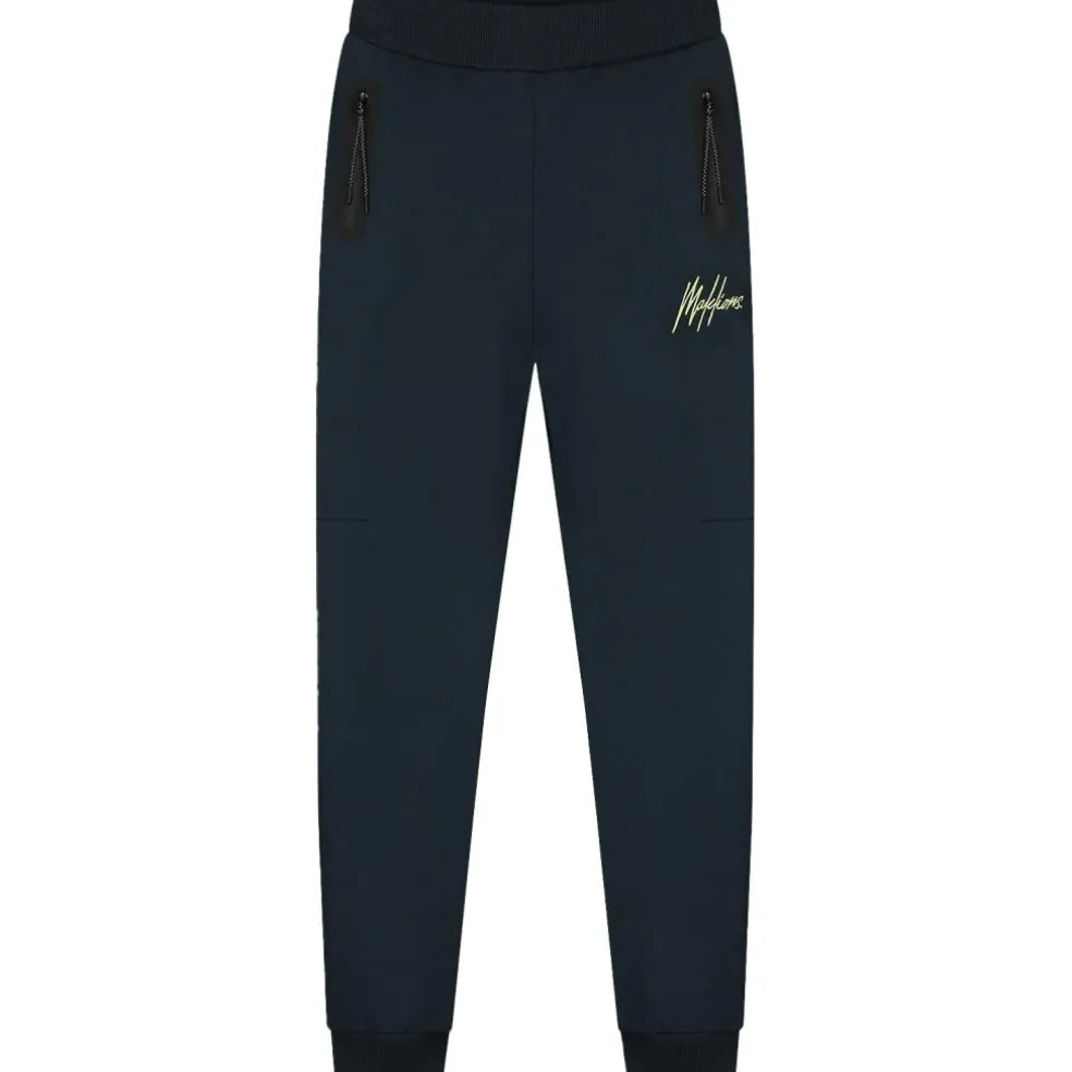 Malelions Counter joggingbroek junior navy bright yellow