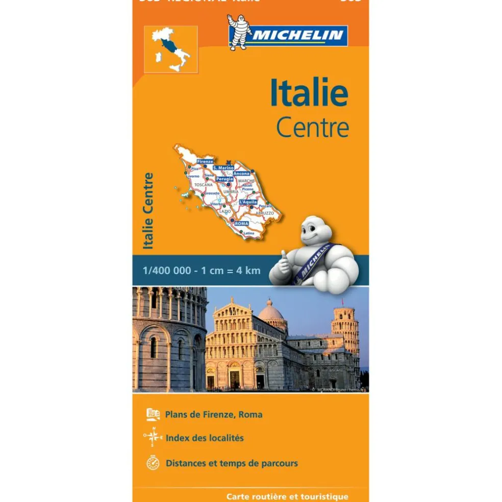 Michelin 563 Centraal Italië wegenkaart