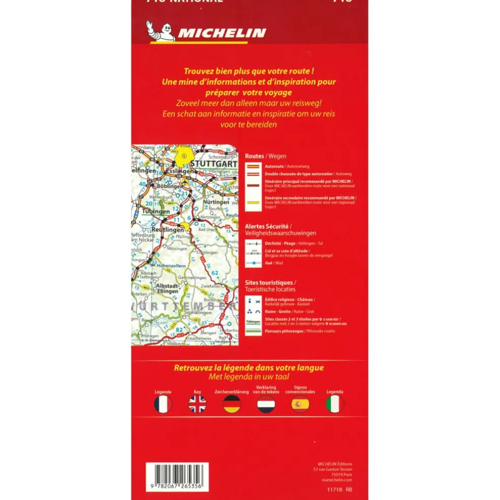 Michelin 718 Duitsland wegenkaart 2025