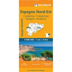 Michelin 574 Noordoost-Spanje Cataluña Aragón Andorra wegenkaart