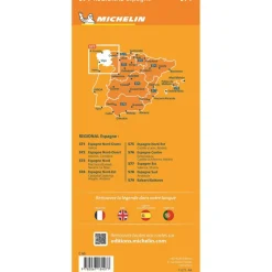 Michelin 571 Noordwest-Spanje Galicië wegenkaart