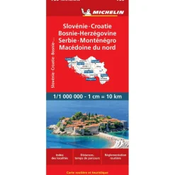 Michelin 736 Slovenië Kroatië Bosnië Servië Montenegro Macedonië wegenkaart