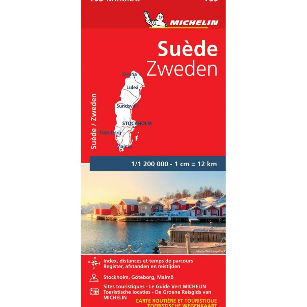 Michelin 753 Zweden wegenkaart