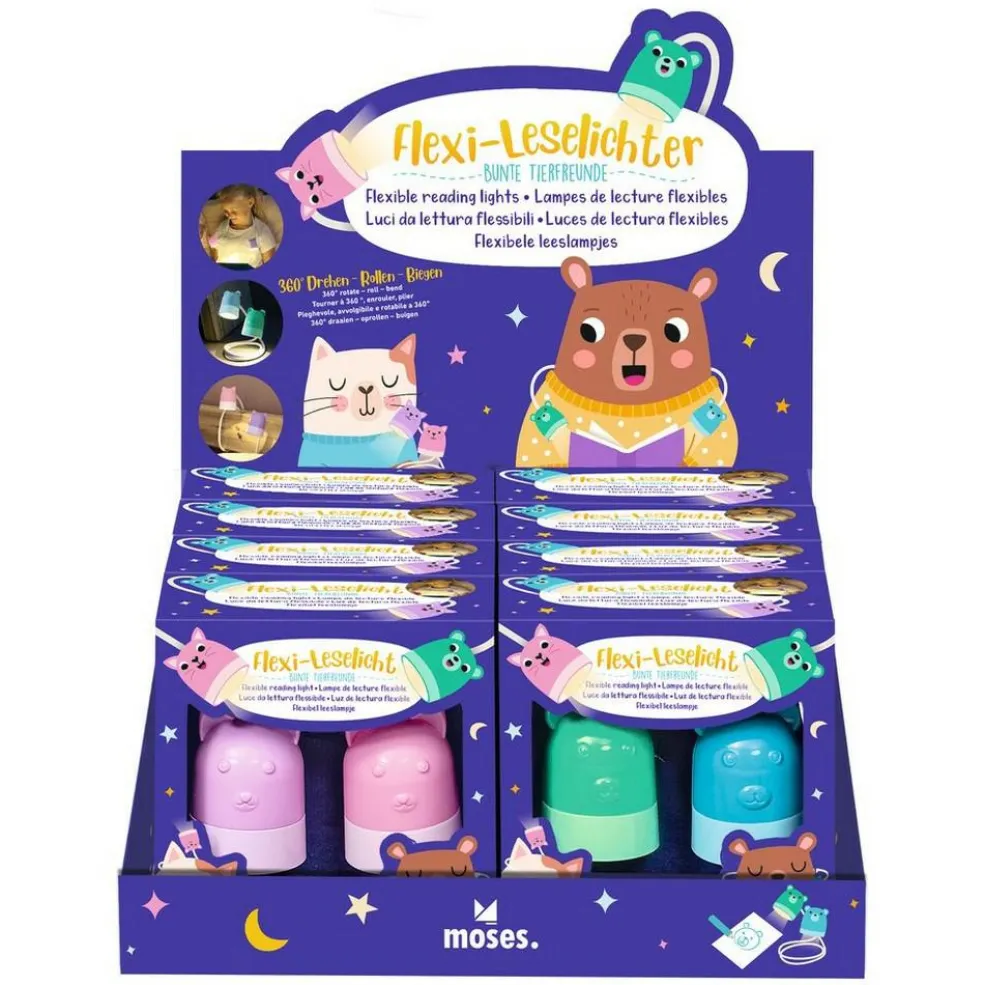 Moses. Verlag Flexibele Dieren leeslamp assorti