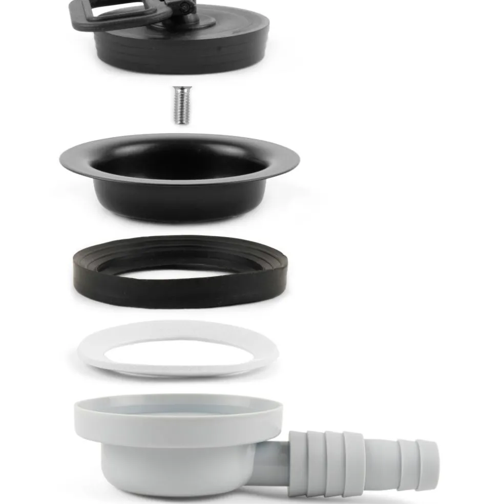 Navy Load haakse afvoerplug 20 - 25 mm grijs