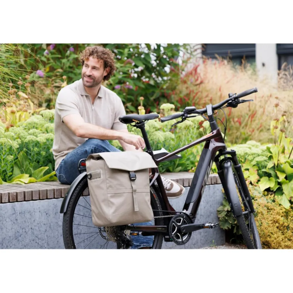 New Looxs Leeds Single fietstas 19 liter taupe